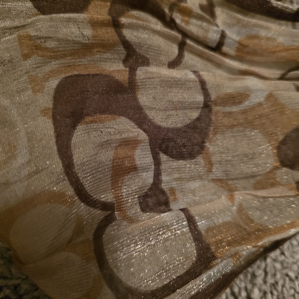 Coach Brown and Tan Scarf - Picture 3 of 3